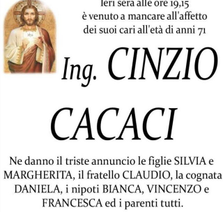 San Benedetto dice addio all’ingegnere Cinzio Cacaci